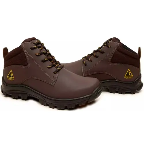 Bota de Segurança Gogowear KW2024 100% Couro Marrom Eletricista NR10 51403
