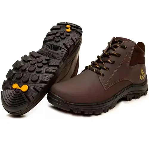 Bota de Segurança Gogowear KW2024 100% Couro Marrom Eletricista NR10 51403
