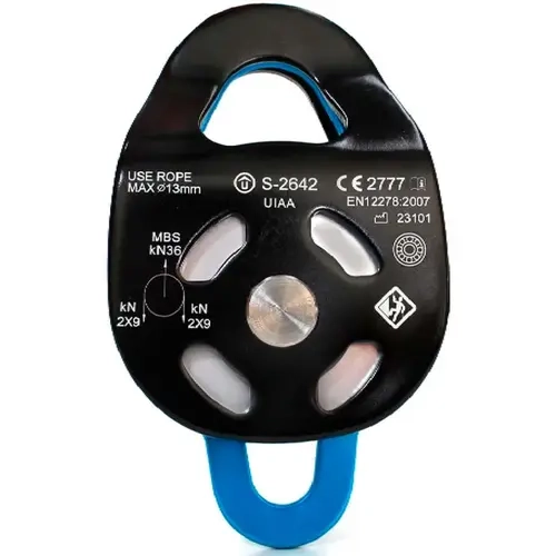Polia Dupla Oscilante Usclimb Rolamentada 36KN Para Corda de Até 13mm - UC1015