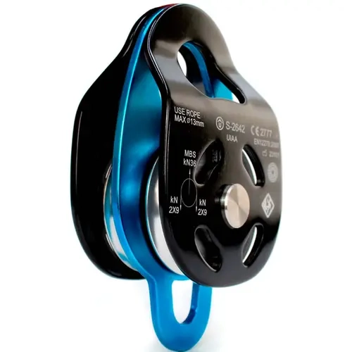 Polia Dupla Oscilante Usclimb Rolamentada 36KN Para Corda de Até 13mm - UC1015