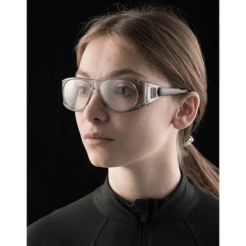 Óculos de Segurança Univet  539 - 539.00.13.99 - Ideal Para Aplicar Lentes de Grau Cor Cinza e Preto Ca 51287