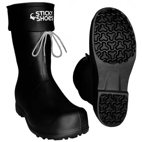 Bota Ocupacional Eva Stick Shoes FEB-II-Y-PTA Preta Com Polaina e Solado em Y CA 50111