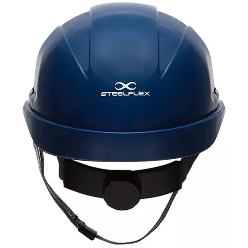 Capacete Steelflex Turtle Azul Marinho CPCT10221 com Aba Frontal, Suspensão, Catraca e Jugular Ca35983