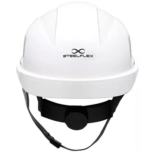 Capacete Steelflex Turtle Branco CPCT10601 com Aba Frontal, Suspensão, Catraca e Jugular Ca35983