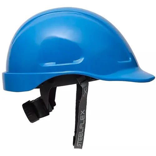 Capacete Steelflex Turtle Azul Claro CPCT10201 com Aba Frontal, Suspensão, Catraca e Jugular Ca35983