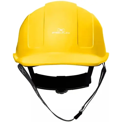 Capacete Steelflex Turtle Amarelo CPCT10101 com Aba Frontal, Suspensão, Catraca e Jugular Ca35983