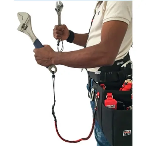 Retentor Para Ancoragem de Ferramentas Até 2,3kg Ultra Safe TS-TEYM-30 Cordão de Ajuste, Tanka e Mosquetão