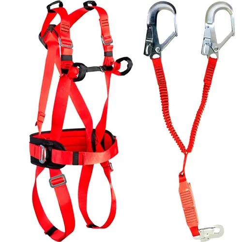 Kit Cinto Paraquedista 4 Pontos Comfort + Talabarte Duplo em Y Expand Ultra Safe Linha Rosso USCJ006356150  CA 51740