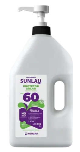 Protetor Solar Sunlau Marca Henlau Fator 60 Com Repelente Com Icaridina Frasco 2 kG