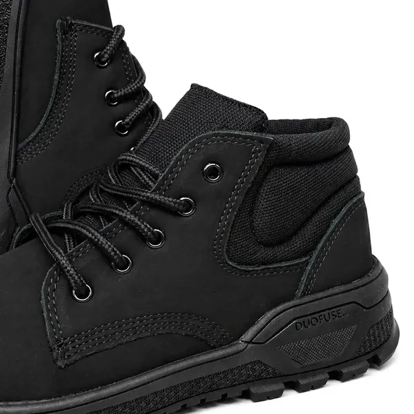Bota de Segurança Wonder Work Bico de Pvc Preta Couro Nobuck Solado de Borracha CA 52609