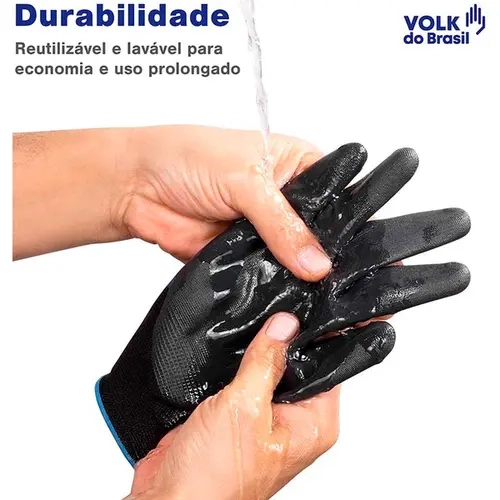Luva Volk Tátil Com Banho Nitrílico Foam na Palma  Ca 51248