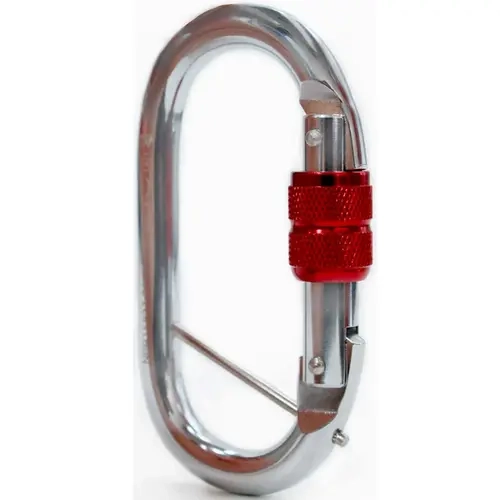 Mosquetão Aço Oval 25kN SideUp com Trava Rosca e Pino de Segurança Check Lock  SU2857