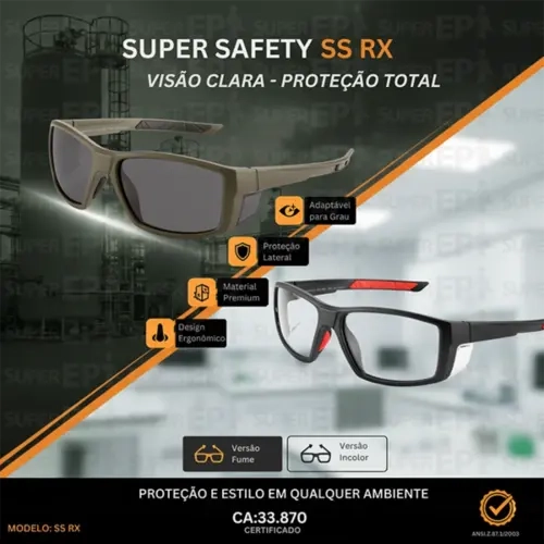 Óculos de Proteção Para Lentes Corretivas SSRX CA 33870