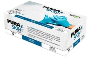 Luva Nitrílica Descartável Next Safety PuraSkin Light Caixa 100 Unidades Ca 51749 Risco Químico e Biológico