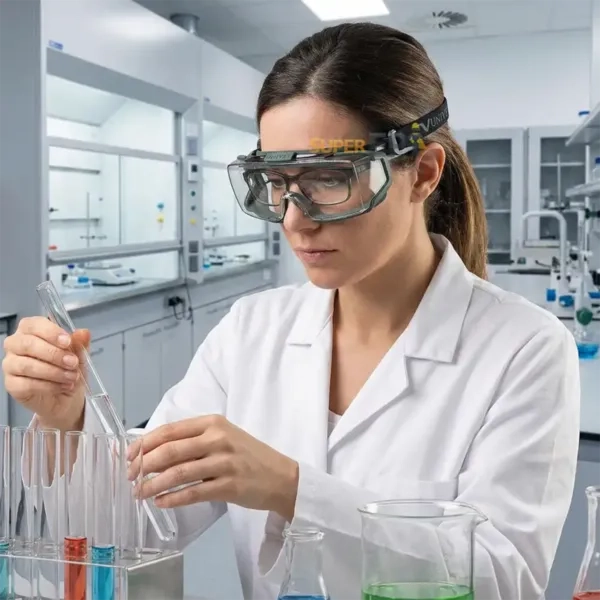 Óculos Ampla Visão Univet 5X2 Advanced Hybrid Clear 5X2.03.05.00 CA 52.431 — OTG + Ampla Visão 2 em 1 — Vedação D3 + D4 — Vanguard PLUS (Antiembaçante + Antirrisco) — UV400 — Alto Impacto Z87+
