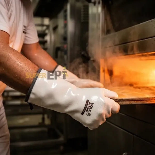 Luva Térmica Ultra Therma Silicone Calor 350°C Frio Impermeável Química Tipo B Food Safety 10.07.330.06 Volk CA 51.314