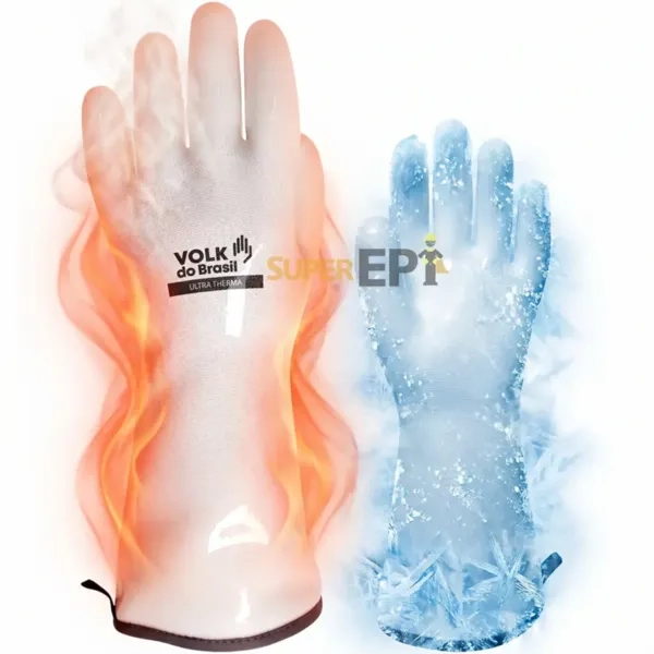 Luva Térmica Ultra Therma Silicone Calor 350°C Frio Impermeável Química Tipo B Food Safety 10.07.330.06 Volk CA 51.314