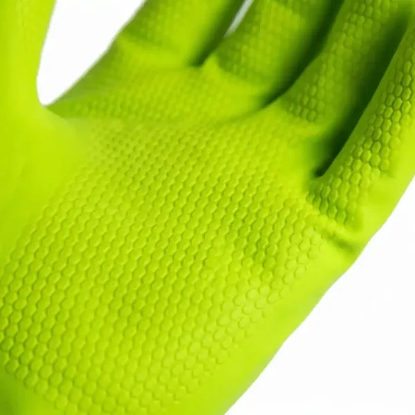 Luva de Látex Multiuso Verde Volk do Brasil Química Tipo B KOPT Biológica Antiderrapante Colmeia Forro Algodão Flocado Código 10.51.044.03 CA 51.744