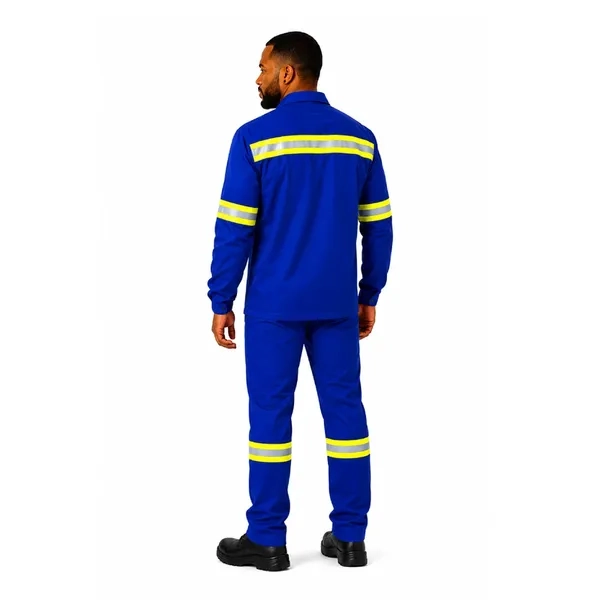 Conjunto Eletricista NR10 Antichama Guardian Fire WE Risco 2 ATPV 11 cal/cm² Refletivo Azul Royal