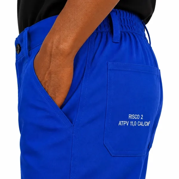 Conjunto Eletricista NR10 Antichama Guardian Fire WE Risco 2 ATPV 11 cal/cm² Refletivo Azul Royal