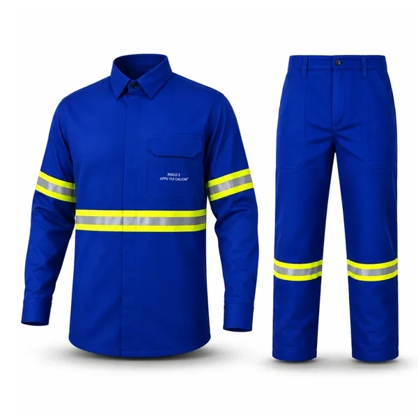 Conjunto Eletricista NR10 Guardian Fire Risco 2 ATPV 11 cal/cm² Refletivo Azul Royal
