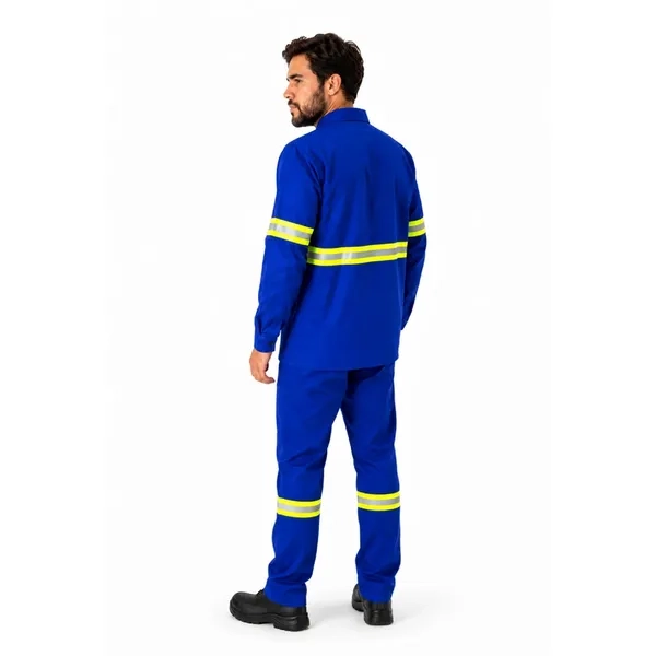Conjunto Eletricista NR10 Guardian Fire Risco 2 ATPV 11 cal/cm² Refletivo Azul Royal