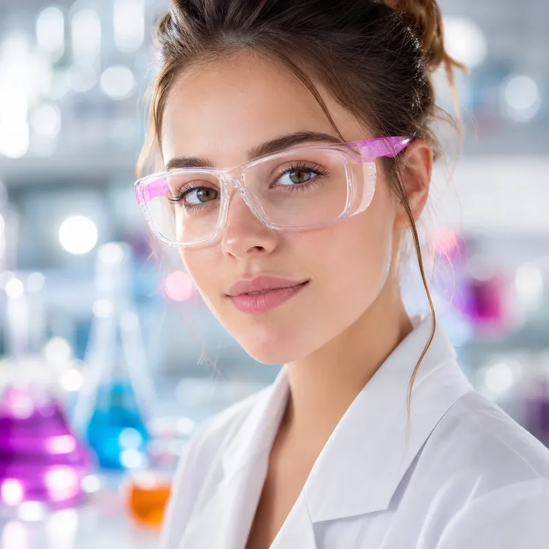 Óculos de Segurança ID 103 Rosa ID Safety Armação Cristal Hastes Rosa Tamanho 56 Aceita Lentes de Grau Multifocal e Monofocal CA 41.615