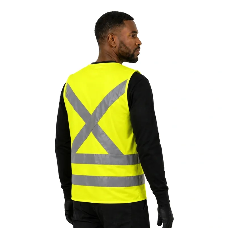 Colete Refletivo Amarelo Volk Classe 2 Com Bolso Faixas Refletivas