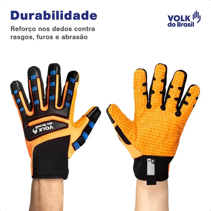 Luva Volk Impacto Cut R4 10.13.066.83 Aramida Anticorte TDM F Impacto Calor 250C CA 51315