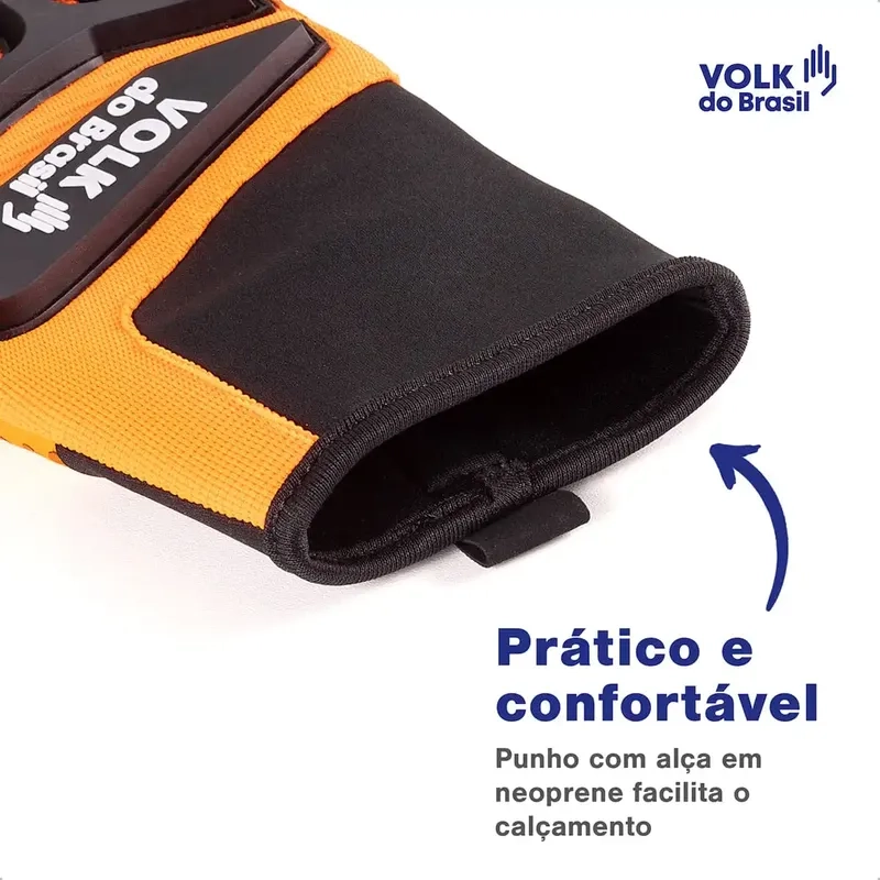 Luva Volk Impacto Cut R4 10.13.066.83 Aramida Anticorte TDM F Impacto Calor 250C CA 51315
