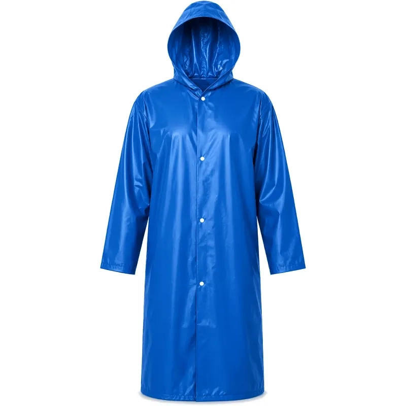 Capa de Chuva Plus Brascamp Reforçada PVC Forrado Espessura 0,28 mm  Azul CA 28.449