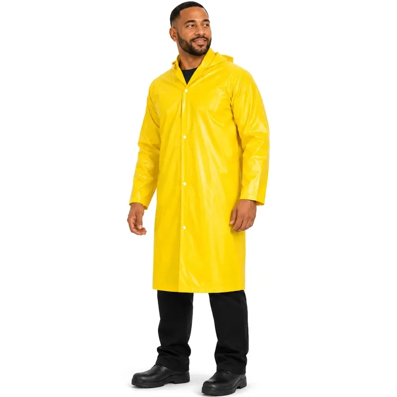 Capa de Chuva PVC Forrado Standard Brascamp Amarela CA 28.449