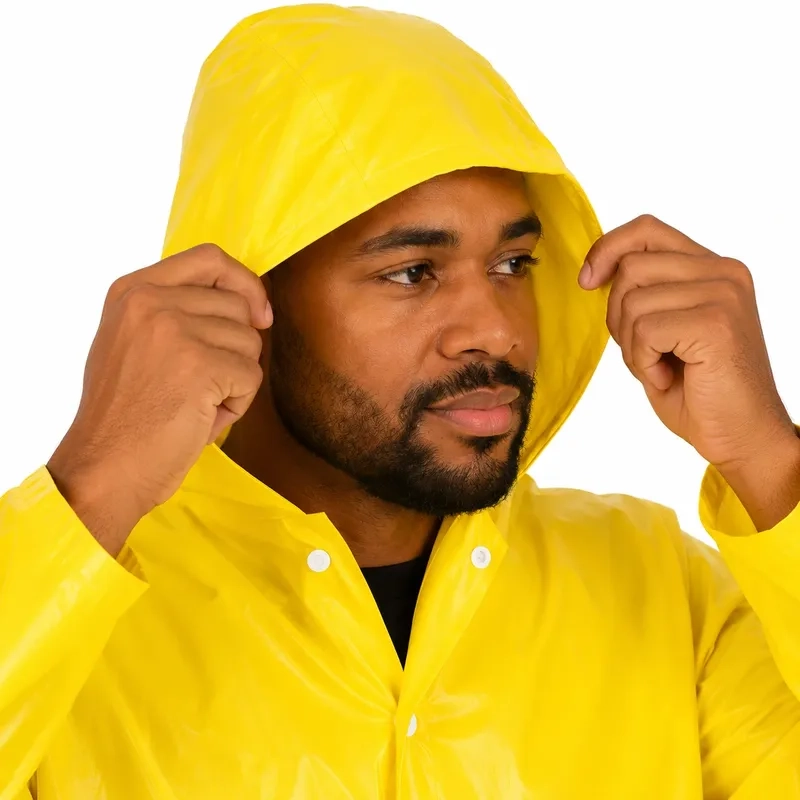 Capa de Chuva PVC Forrado Standard Brascamp Amarela CA 28.449