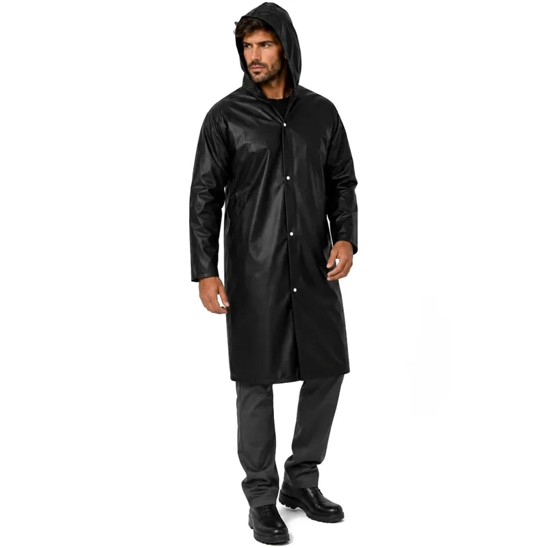 Capa de Chuva PVC Forrado Standard Brascamp Preto CA 28.449