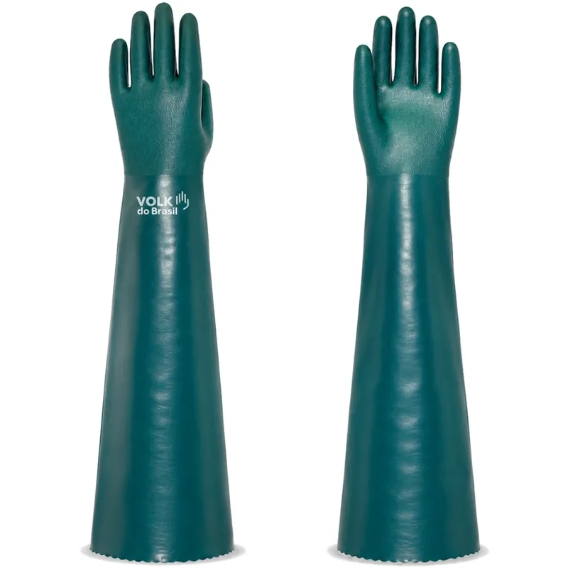 Luva PVC 66 Volk 10.25.151.03  Verde Química Tipo A Cano Longo 66 cm CA 52917