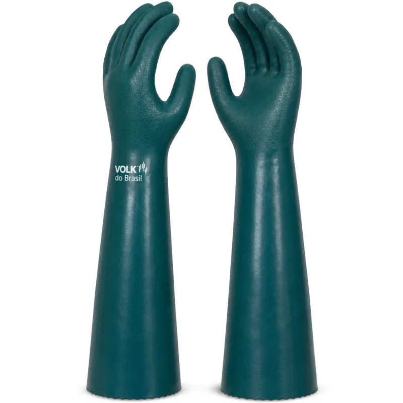 Luva PVC 66 Volk 10.25.151.03  Verde Química Tipo A Cano Longo 66 cm CA 52917