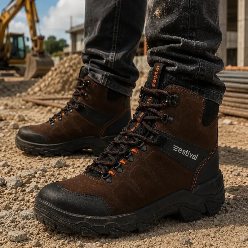 Bota de Segurança Estival Discovery DC20001S1 Marrom Bico de PVC CA 44591