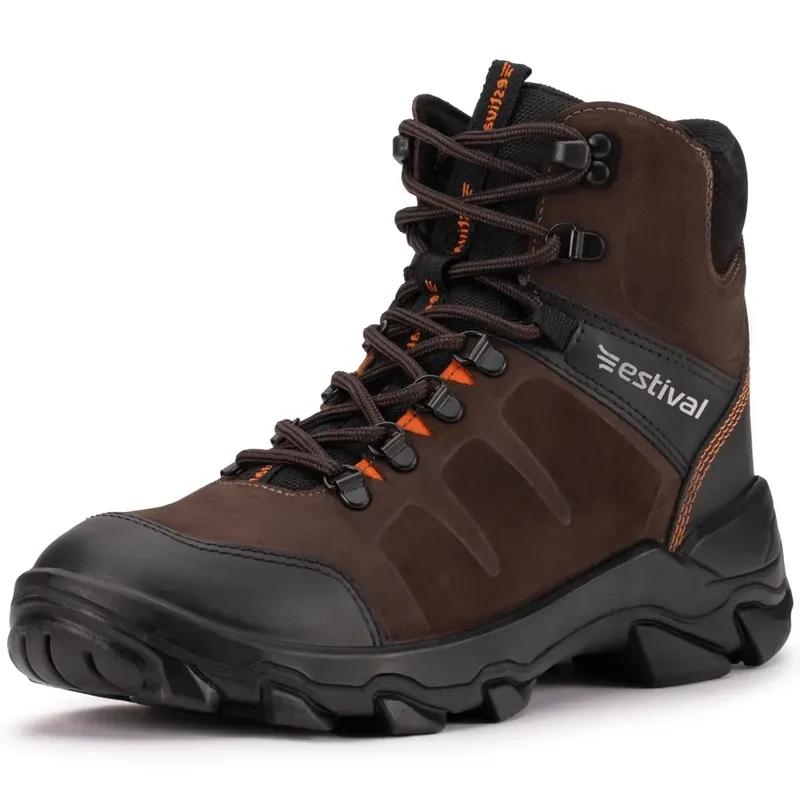Bota de Segurança Estival Discovery DC20001S1 Marrom Bico de PVC CA 44591