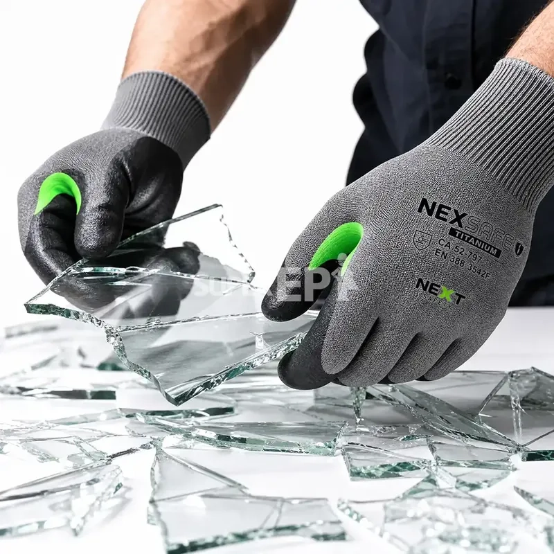 Luva de Proteção ao Corte Next Safety Nexsafe Titanium PU Corte Nível 5 TDM F Nível Máximo CA 52797