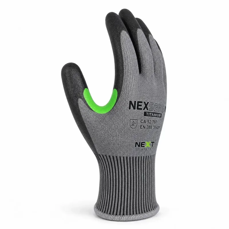 Luva de Proteção ao Corte Next Safety Nexsafe Titanium PU Corte Nível 5 TDM F Nível Máximo CA 52797