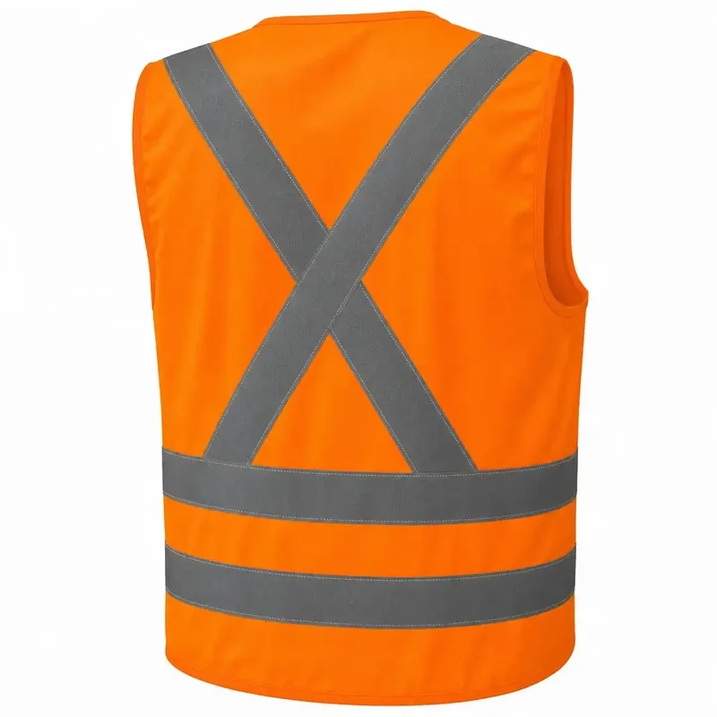 Colete Refletivo Sem Bolso Laranja Next Safety Alta Visibilidade NBR 15292 Classe 2 Zíper Cód 42.000
