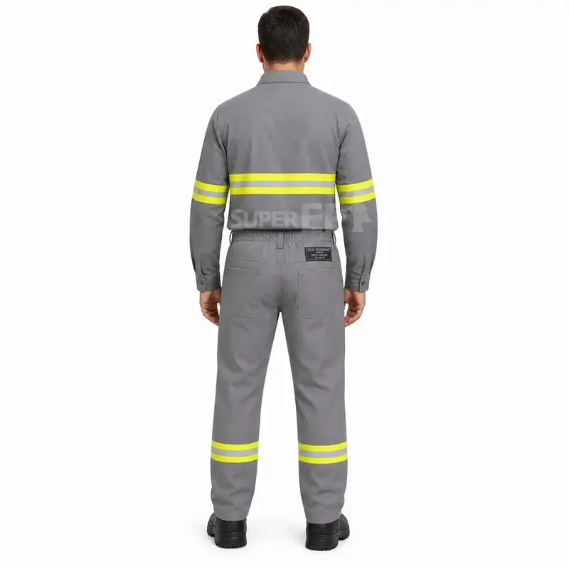 Conjunto FR Camisa e Calça Risco 2 ATPV 11 cal/cm² Arco Elétrico Cinza Mundo Linha Viva CA 50376 e 50377