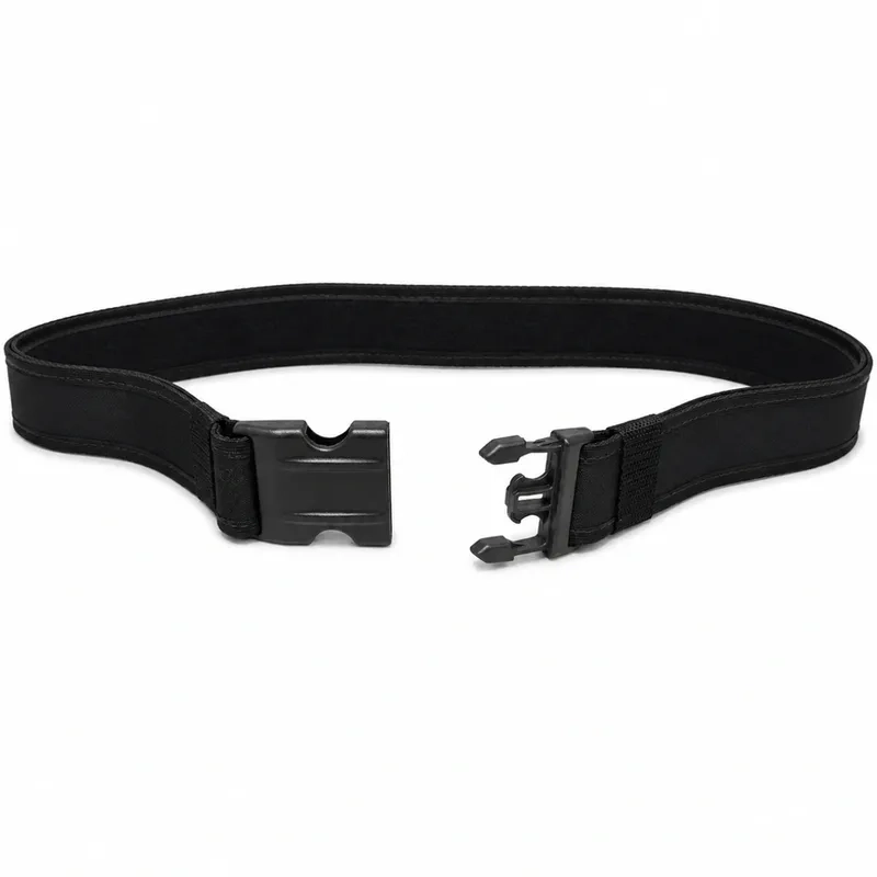 Cinturão Tático Preto em Nylon com Velcro Interno e Fecho de Engate Rápido