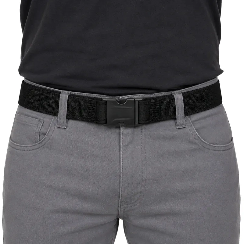Cinturão Tático Preto em Nylon com Velcro Interno e Fecho de Engate Rápido