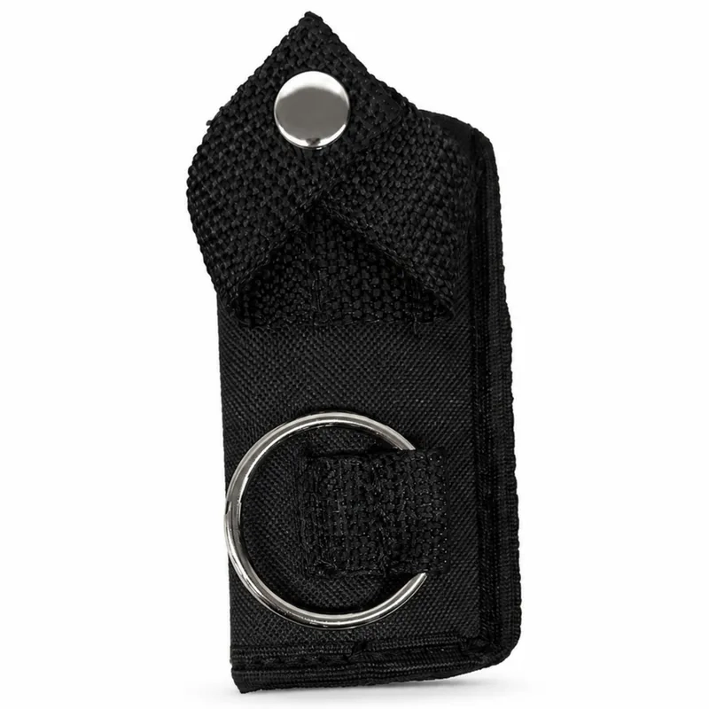 Porta Tonfa em Nylon Preto Suporte de Cintura com Anel Giratório