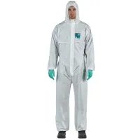 Macacão Ansell Microgard 1800 Tipo 5 e 6 Aba Selada Dupla Face CA 39119