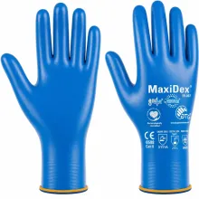 Luva ATG MaxiDex Virosan 74000 Nitrilica Barreira Viral Certificada ISO 374-5 CA 51747
