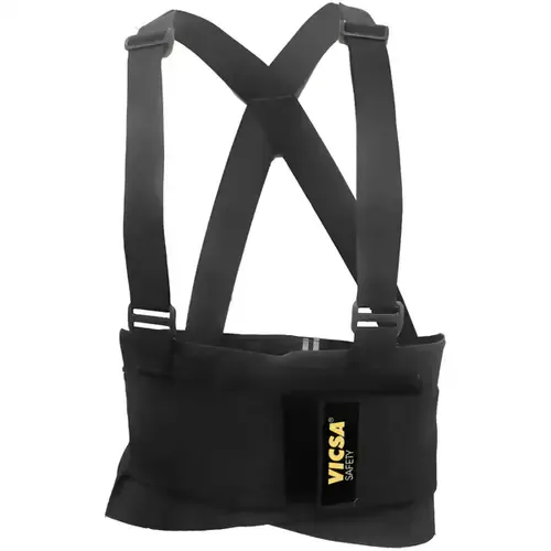 Cinta Ergonômica Abdominal Com Suspensório Reforçada e Confortável Vicsa Ergo Black Vic-41110