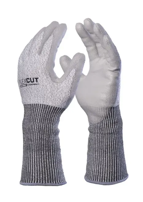 Luva FlexCut PU Punho Longo Contra Peças Cortantes Danny CA 39924 DA-45400L