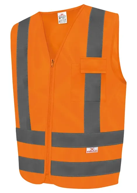 Colete Refletivo Com 1 Bolso Laranja Steelflex STF VACL91030